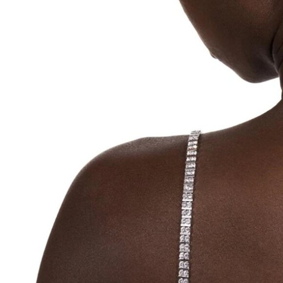 Brazilian Gisele White Gold Crystal Bra Straps | Pair | NWT (Multiple Available) - Picture 1 of 6